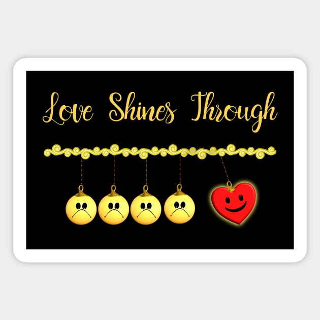 Valentine's Day - Love Shines Through Magnet by numpdog